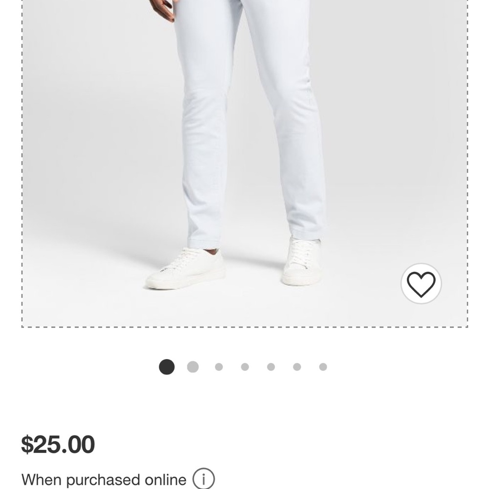 Men’s Goodfellow Straight Leg Hennepin Chinos in white